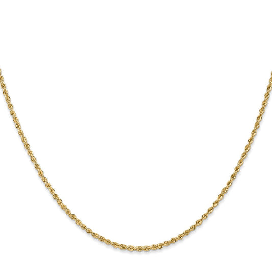 14K 1.5mm Regular Rope with Lobster Clasp Chain