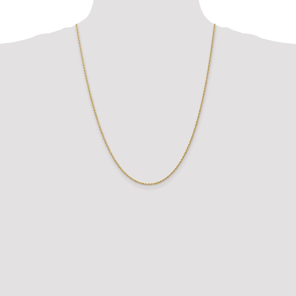 14K 1.5mm Regular Rope with Lobster Clasp Chain