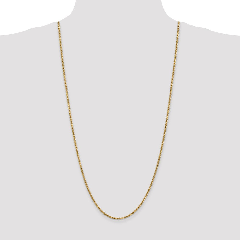 14K 2.5mm Regular Rope with Lobster Clasp Chain