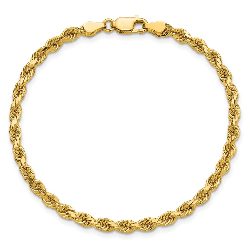 14K 3.75mm Diamond-cut Rope with Lobster Clasp Chain