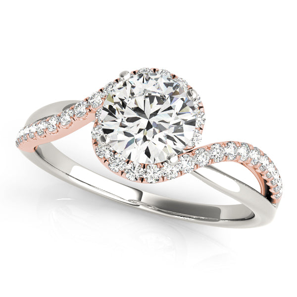 18k Rose Gold Bypass Engagement Rings – Setting (Size 6)