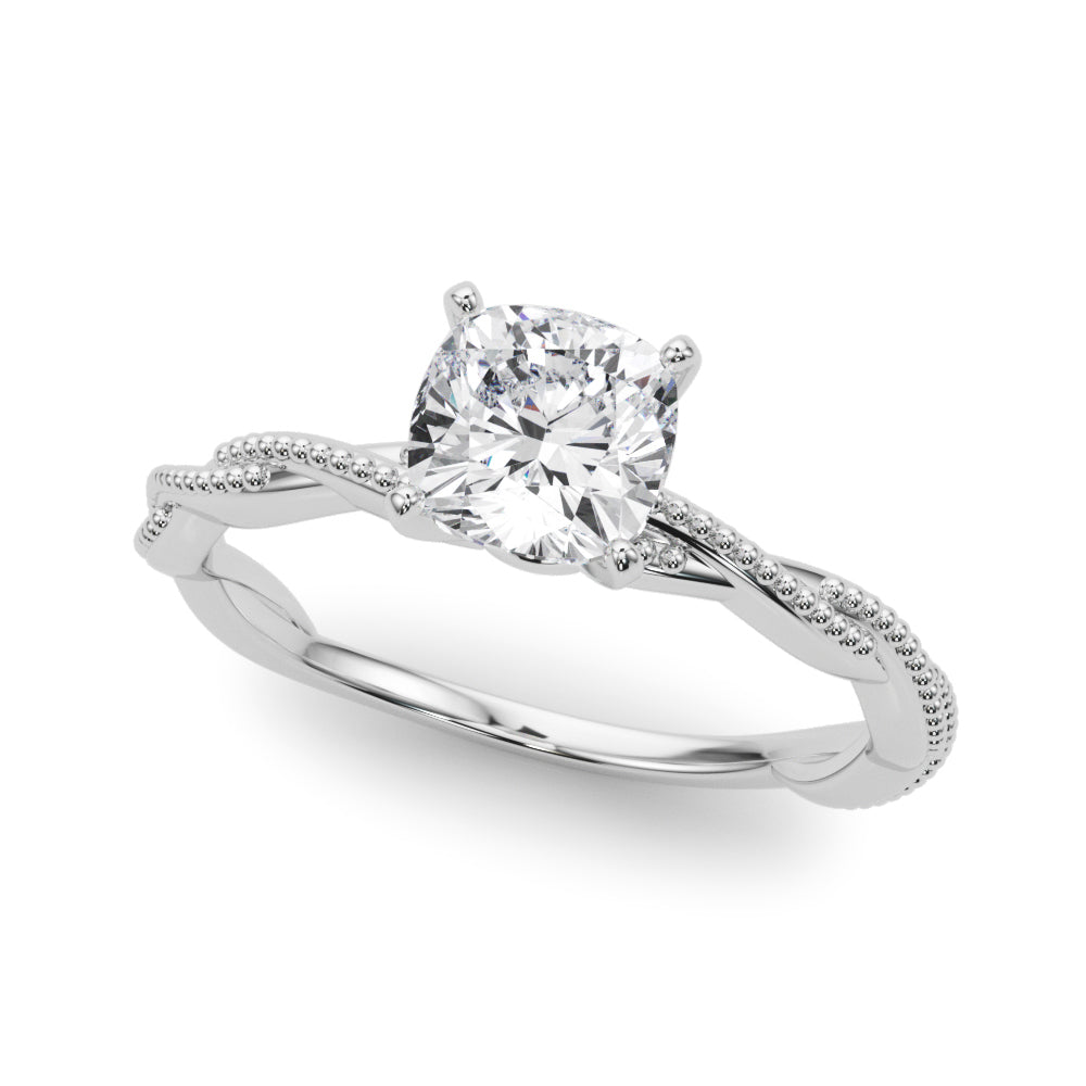 Twisting Milgrain Engagement Ring – Setting (Size 6.75)