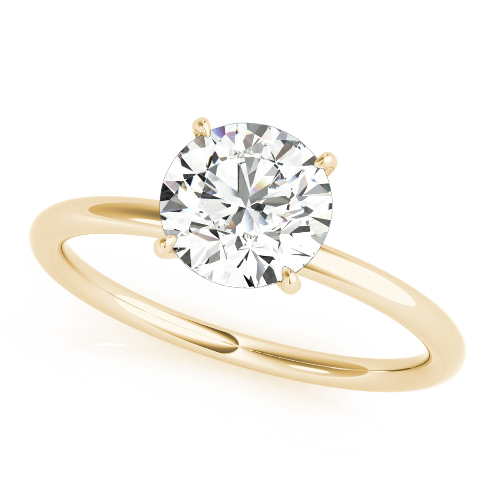 Hidden Halo Engagement Ring, Round – Setting (Size 5.75)