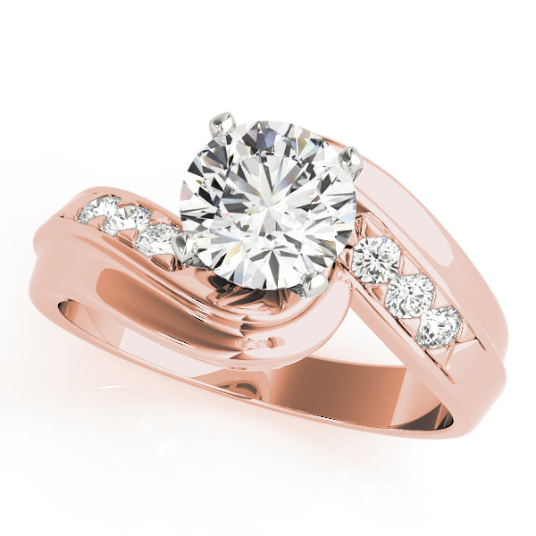 18k Rose Gold Bypass Engagement Rings – Setting (Size 5.75)