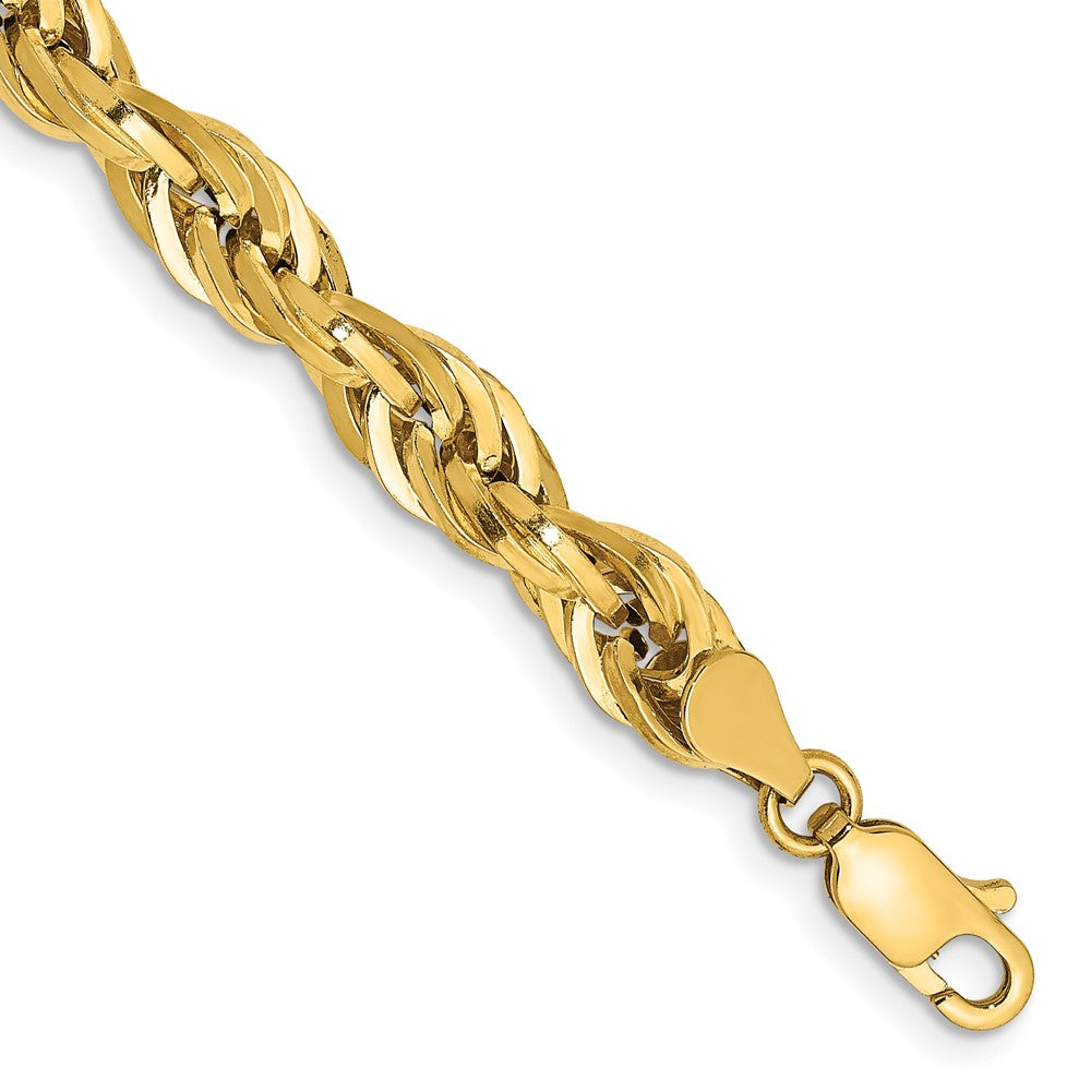 14K 5.4mm Semi Solid Rope with Lobster Clasp Chain