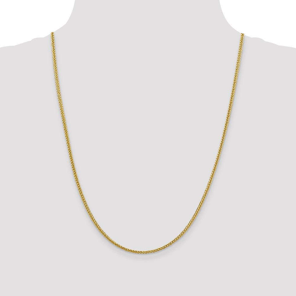 14K 2.35mm Semi-Solid 3-Wire Wheat with Lobster Clasp Chain