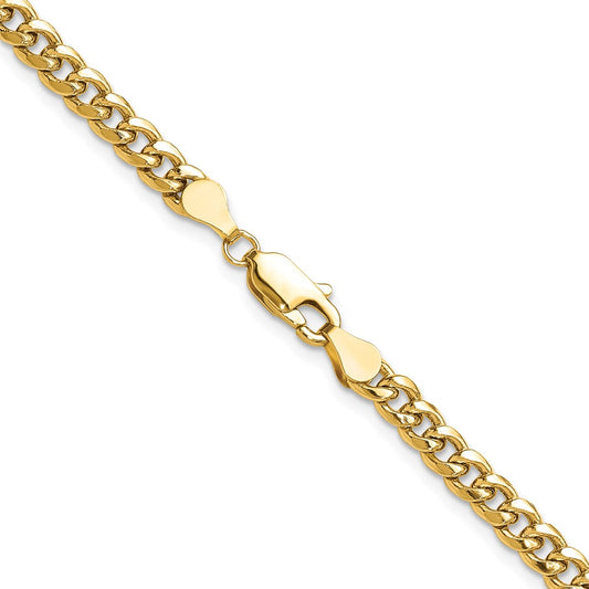 14k 4.5mm Semi-Solid Miami Cuban Chain