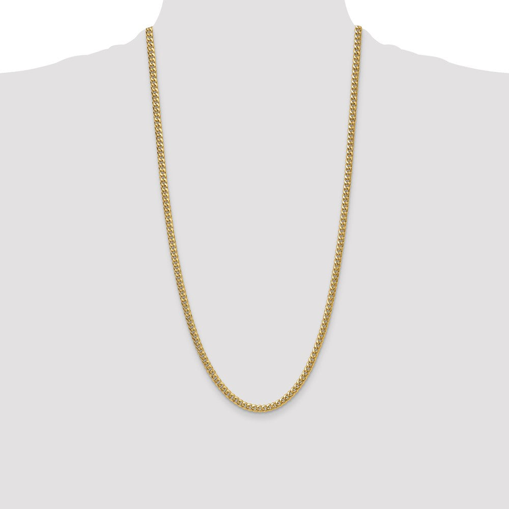 14k 4.5mm Semi-Solid Miami Cuban Chain
