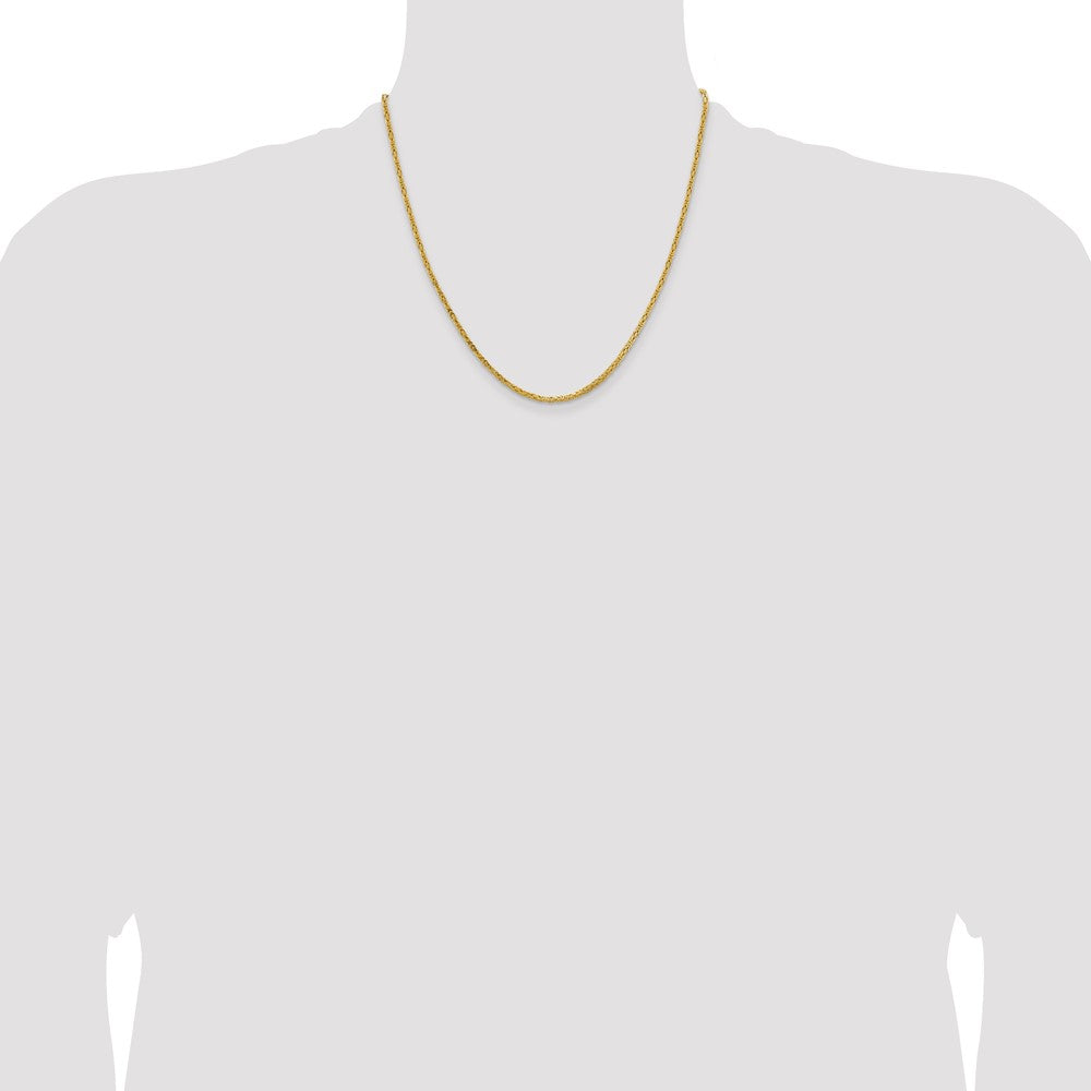 14K 2mm Byzantine with Lobster Clasp Chain