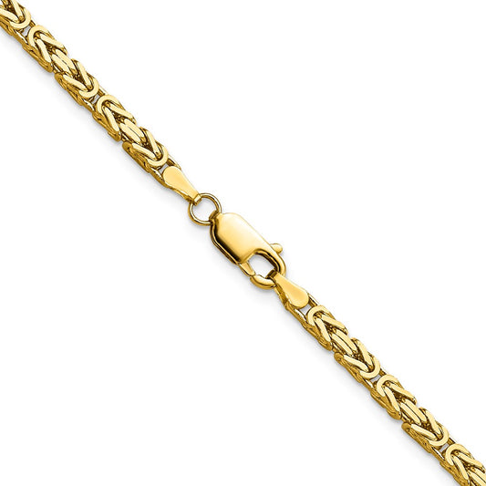 14K 2.5mm Byzantine with Lobster Clasp Chain