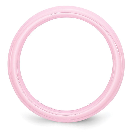 Chisel Ceramic Pink 4mm Polished Band