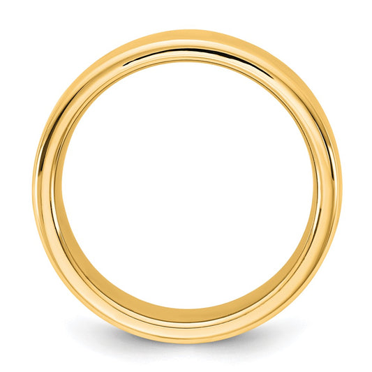 14KY 8mm European Comfort Fit Band
