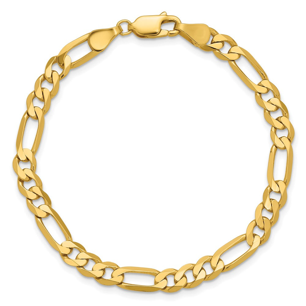 14K 5.25mm Flat Figaro with Lobster Clasp Chain