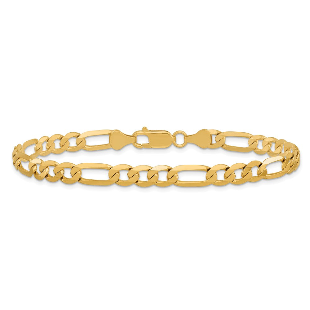 14K 6.25mm Flat Figaro with Lobster Clasp Chain