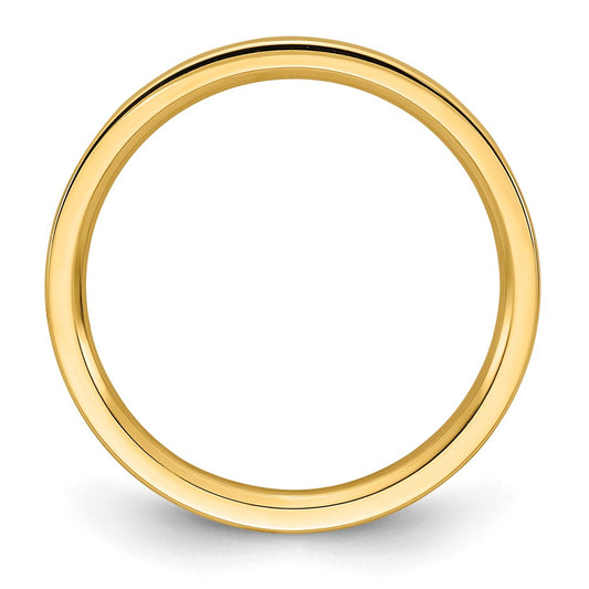 14k Yellow Gold 2mm Standard Weight Flat Comfort Fit Wedding Band