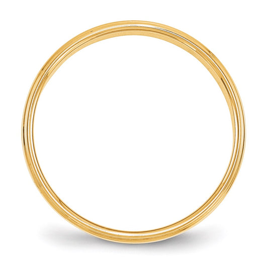 14k Yellow Gold 4mm Flat with Step Edge Wedding Band
