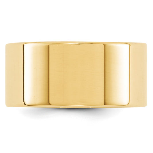14k Yellow Gold 10mm Lightweight Flat Wedding Band