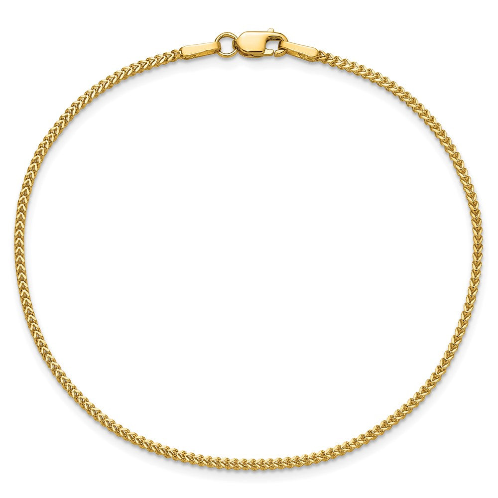 14K 1mm Franco with Lobster Clasp Bracelet