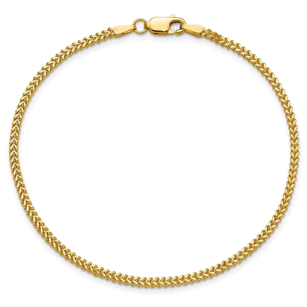 14K 1.5mm Franco with Lobster Clasp Bracelet
