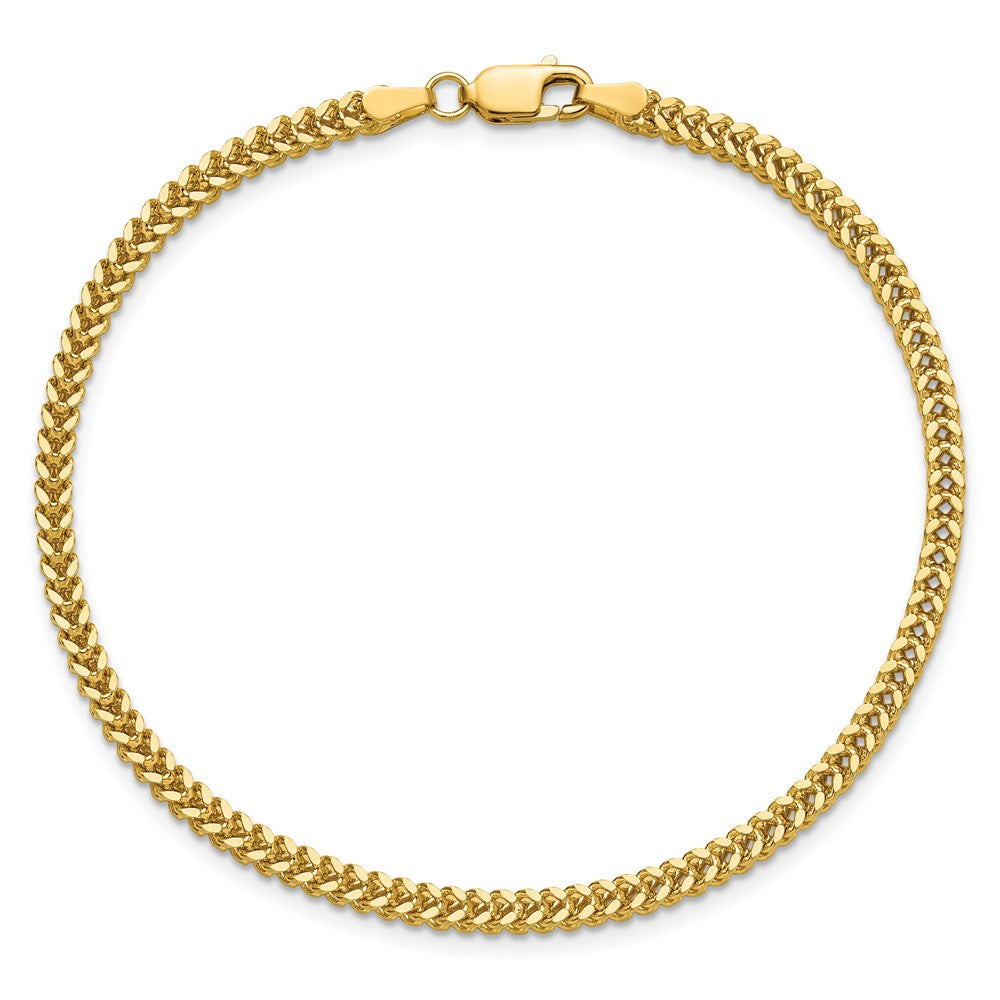 14K 2.3mm Franco with Lobster Clasp Bracelet
