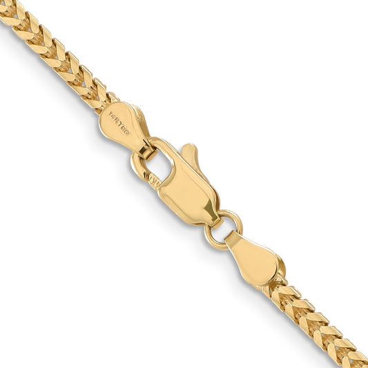 14K 2.5mm Franco with Lobster Clasp Chain