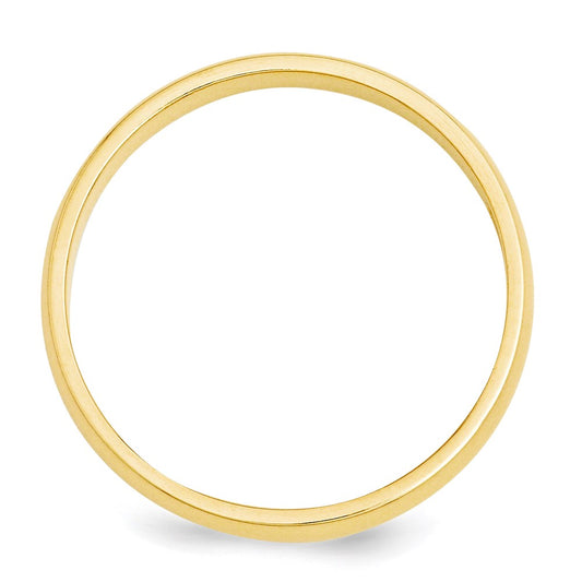14k Yellow Gold 3mm Half Round Wedding Band