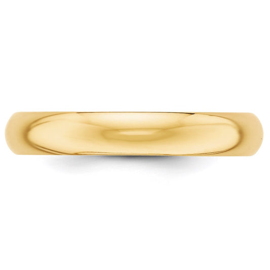 14k Yellow Gold 4mm Half Round Wedding Band