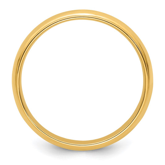 14k Yellow Gold 5mm Half Round with Edge Wedding Band
