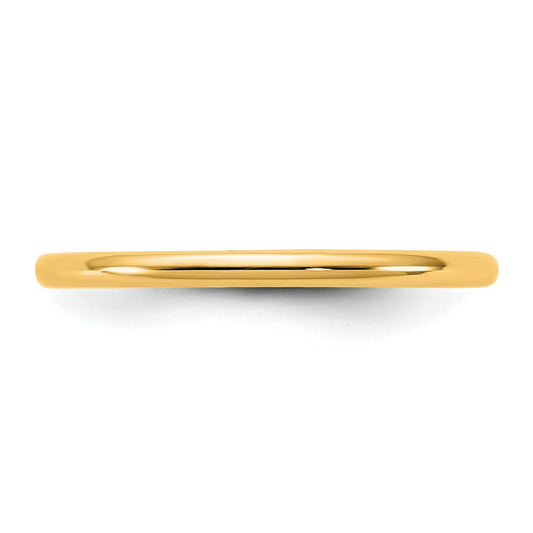 14KY 1.5mm LTW Half Round Band