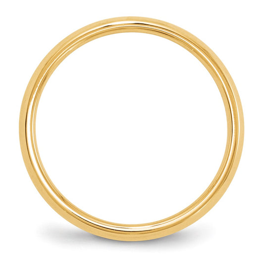 14k Yellow Gold 6mm Knife Edge Comfort Fit Wedding Band