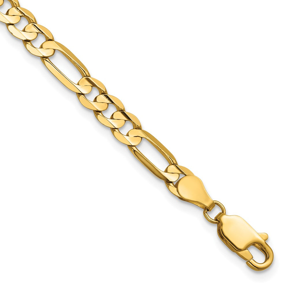 14k 4.5mm Concave Open Figaro Chain