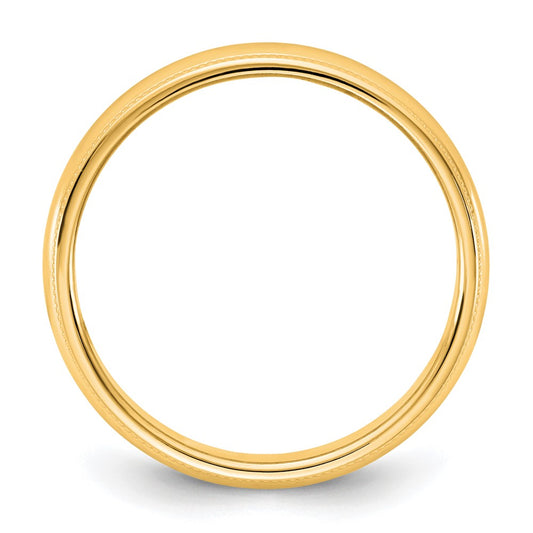 14KY 4.5mm Milgrain Half Round Band
