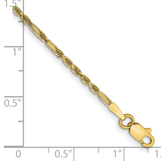 14K 1.8mm Diamond-cut Milano Rope with Lobster Clasp Chain