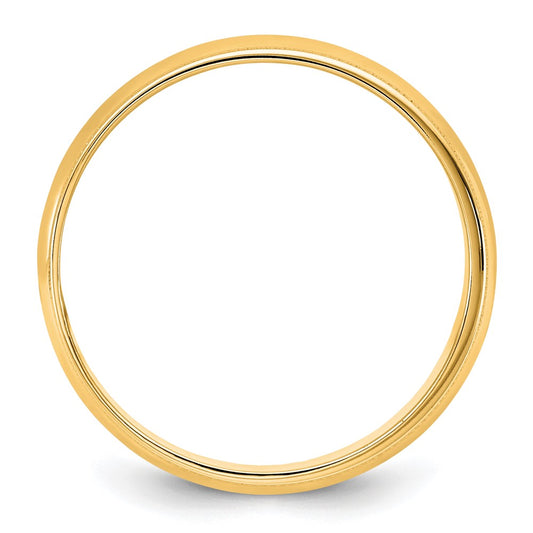 14KY 5.5mm LTW Milgrain Half Round Band