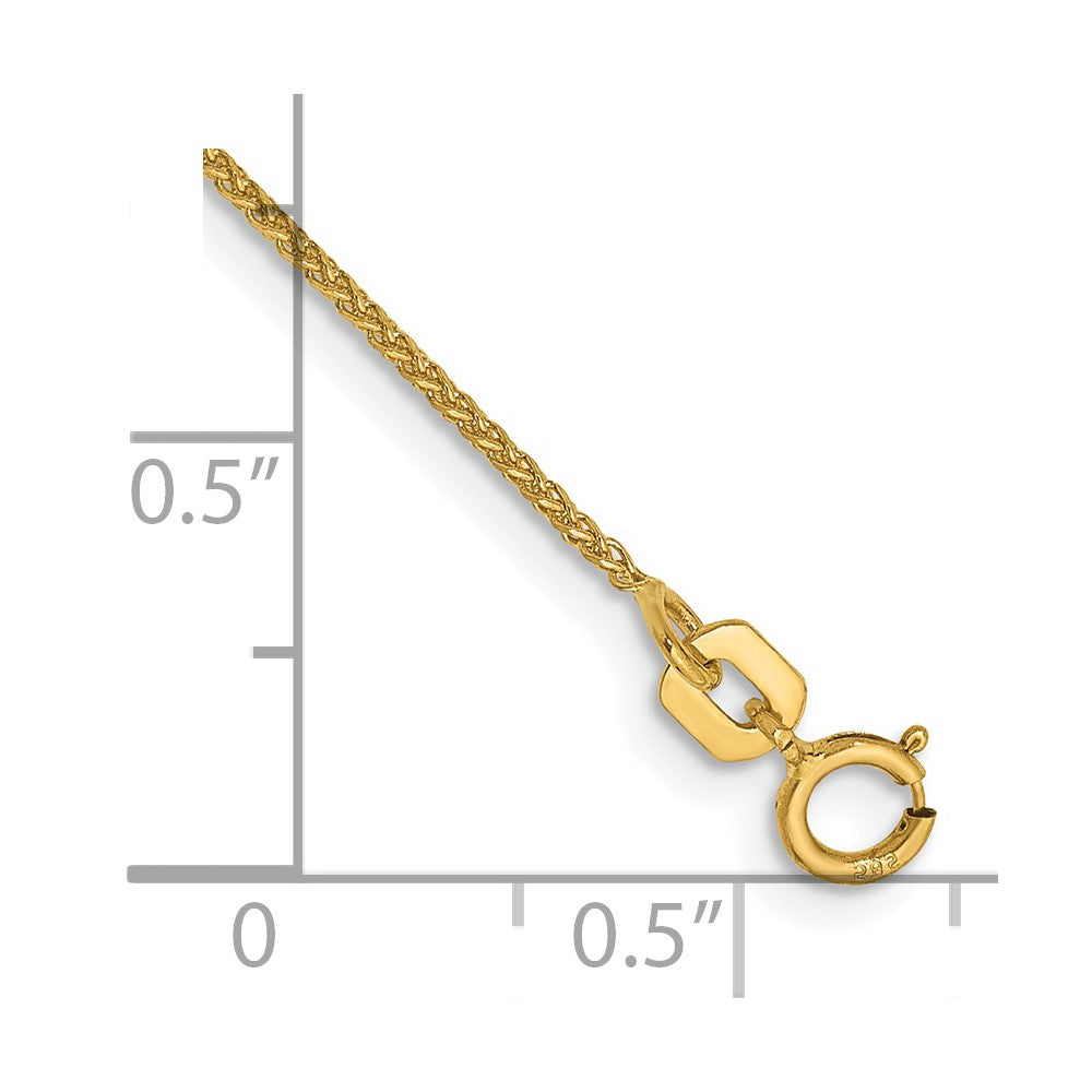 14K 1.05mm Diamond-cut Spiga with Spring Ring Clasp Bracelet