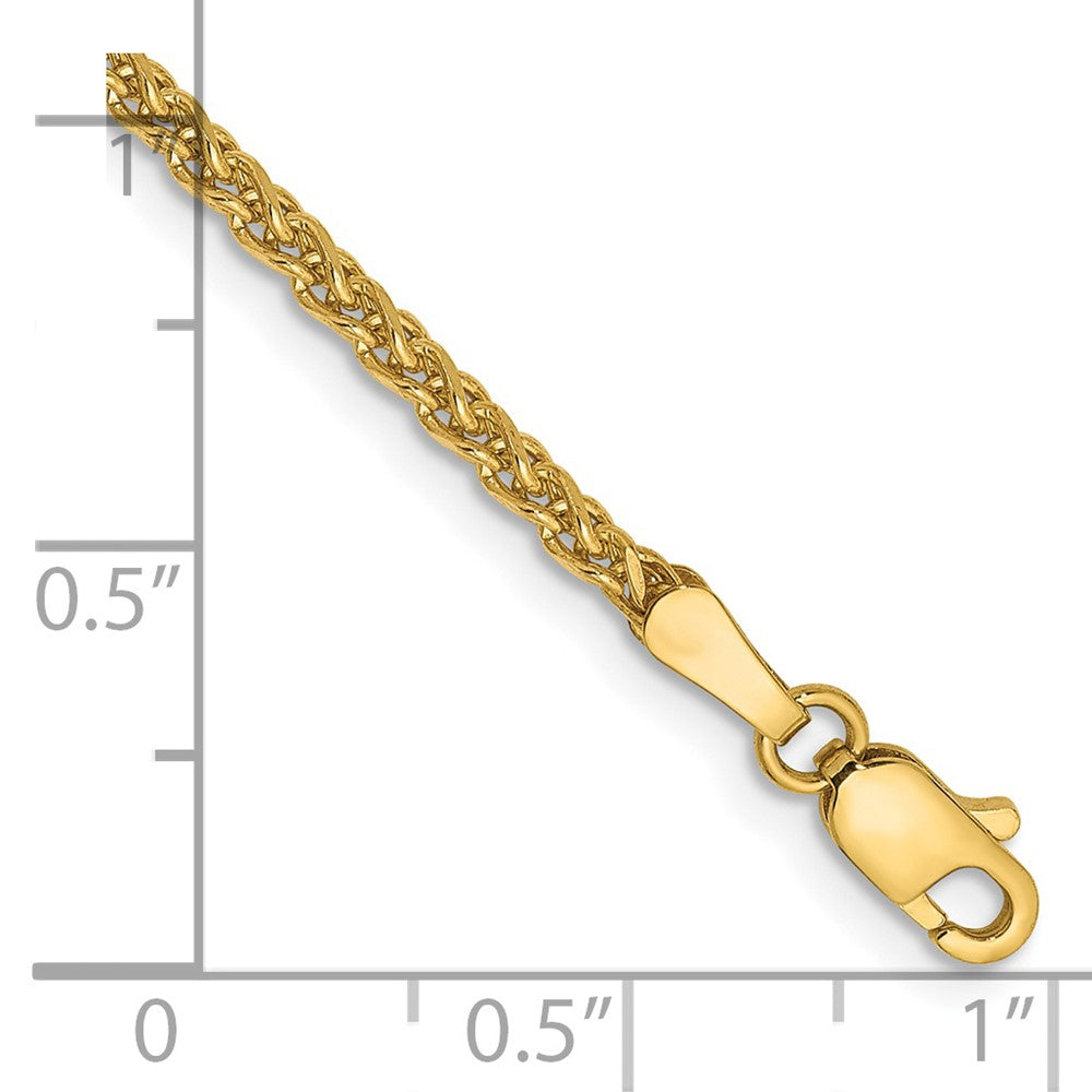14K 2.1mm Diamond-cut Spiga with Lobster Clasp Bracelet