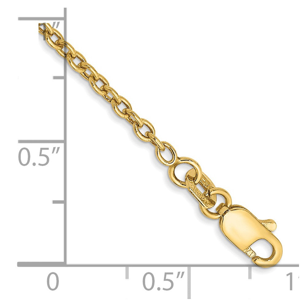 14K 1.8mm Forzantine Cable with Lobster Clasp Anklet