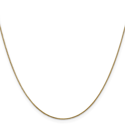 14K .85mm Diamond-cut Spiga with Lobster Clasp Chain