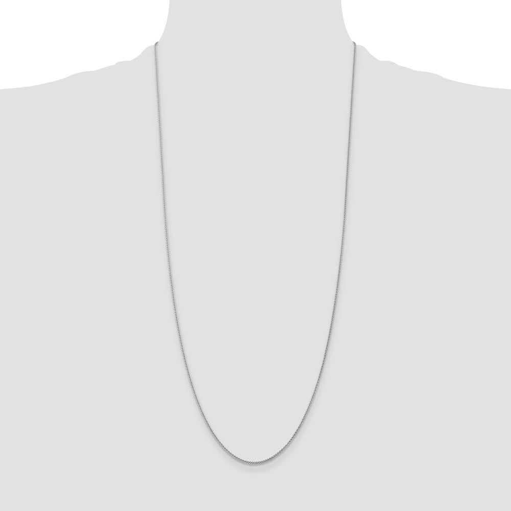 14K White Gold 1.05mm Spiga with Lobster Clasp Chain