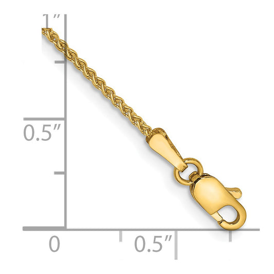 14K 1.25mm Spiga with Lobster Clasp Anklet