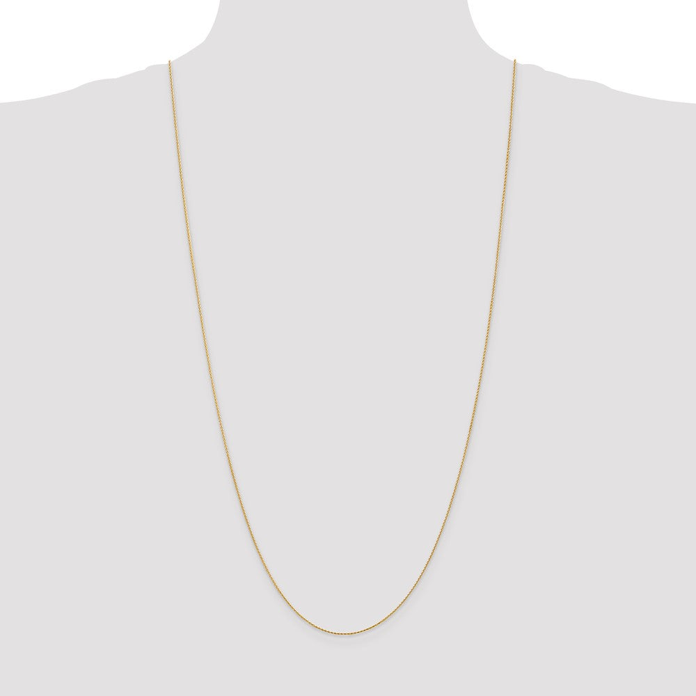 14K .8mm Diamond-cut Parisian Wheat with Lobster Clasp Chain