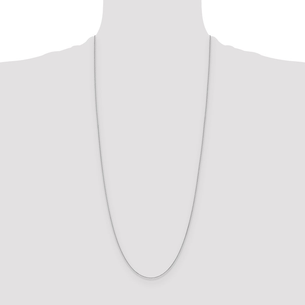 14k White Gold 1.2mm D/C Cable Chain
