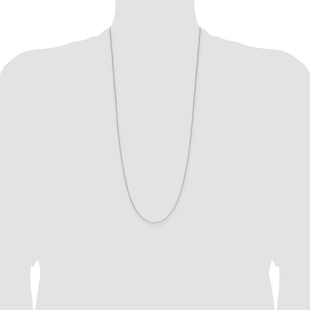 14k White Gold 1.0mm D/C Forzantine Cable Chain