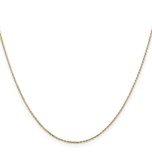 14K .8mm Diamond-cut Cable with Lobster Clasp Chain