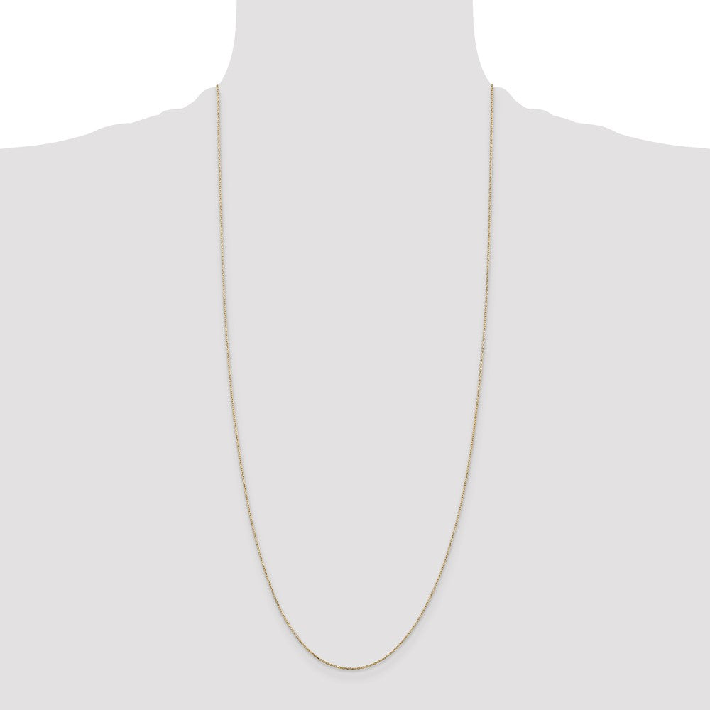14K .8mm Diamond-cut Cable with Lobster Clasp Chain