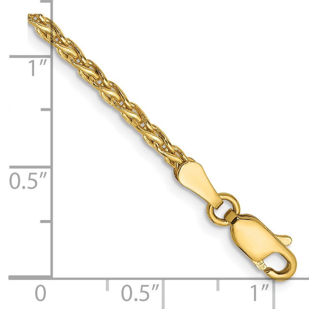 14k 2.25mm Parisian Wheat with Lobster Clasp Bracelet