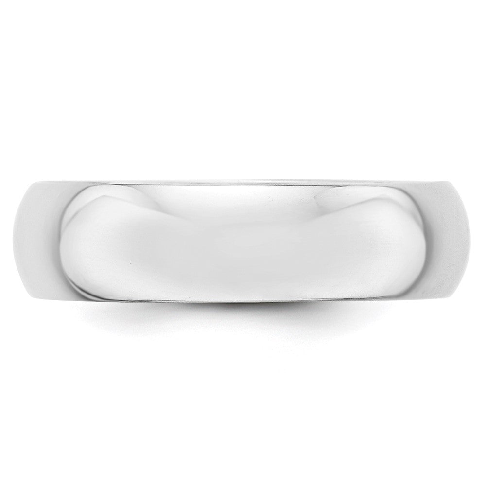 Platinum 6mm Half Round Wedding Band