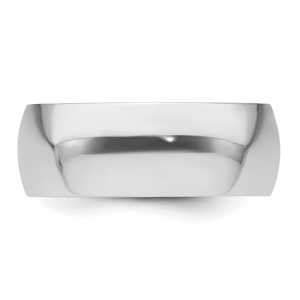Platinum 8mm Half Round Featherweight Wedding Band