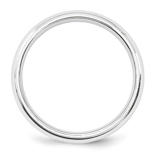 Platinum 5mm Polished Milgrain Comfort-Fit Wedding Band