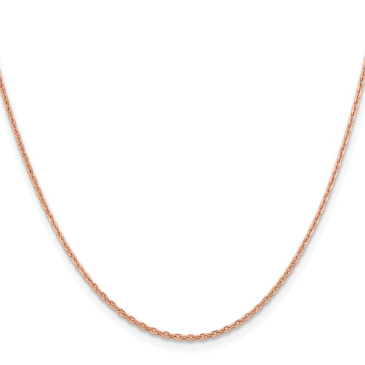 14K Rose Gold 1.8mm Diamond-cut Cable with Lobster Clasp Chain